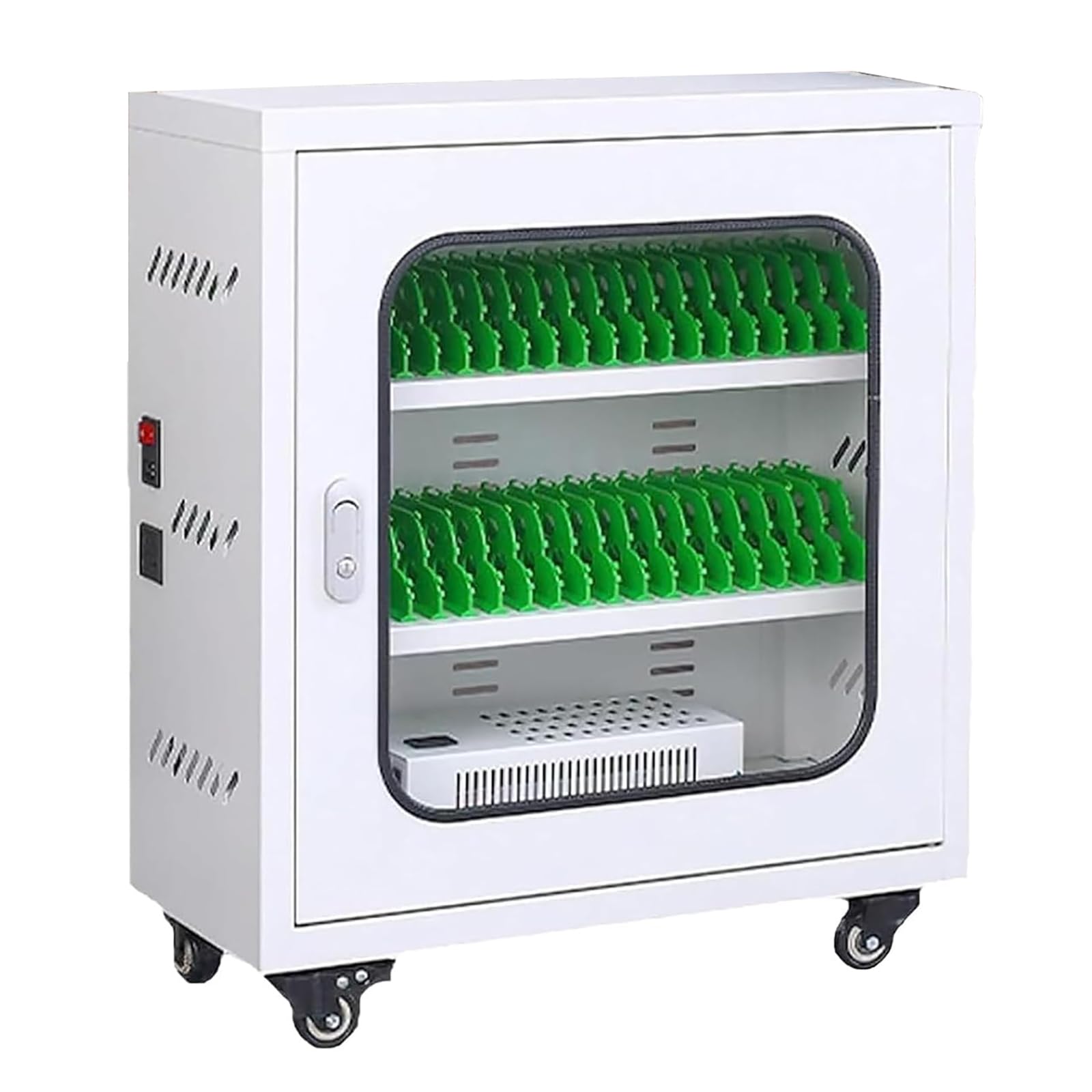 GTHTUHFD Rechargeable Mobile Phone Charging Cabinet, Cell Phone Charging Stations With Universal Wheels, Smartphone Charging Cabinet For Airport School Company 40Slots,60Slot,40slots