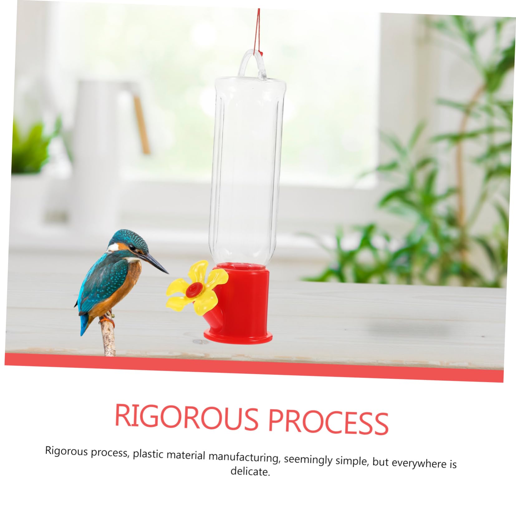 VANZACK 12piezas Comedero Colgante para Pájaros De Plástico Transparente Alimentador Exterior Decorativo Resistente y Duradero para Jardines y Observación De Aves