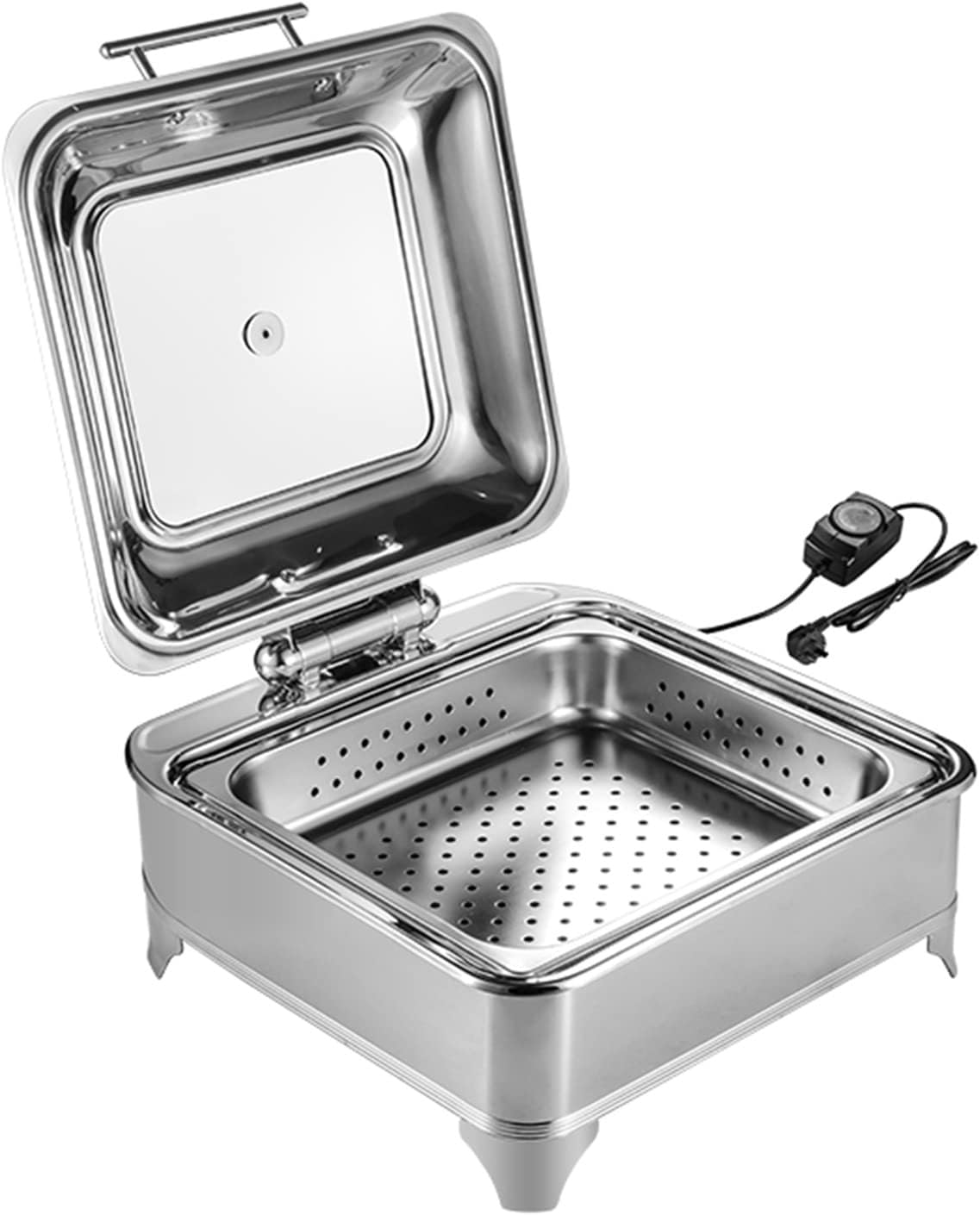Chafing Dish Buffet Set, 6L/9L Food Warmer Buffet Server Warming Electric, Stainless Steel