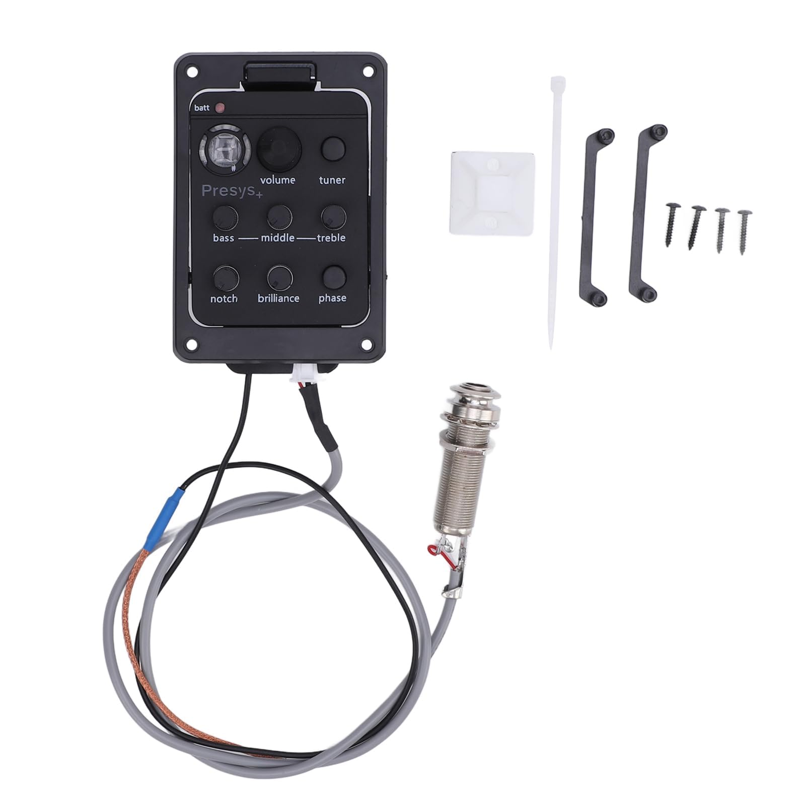 Preamplificador de Guitarra Ecualizador EQ con Sintonizador Alta Sensibilidad Pantalla LED para Presys Plus