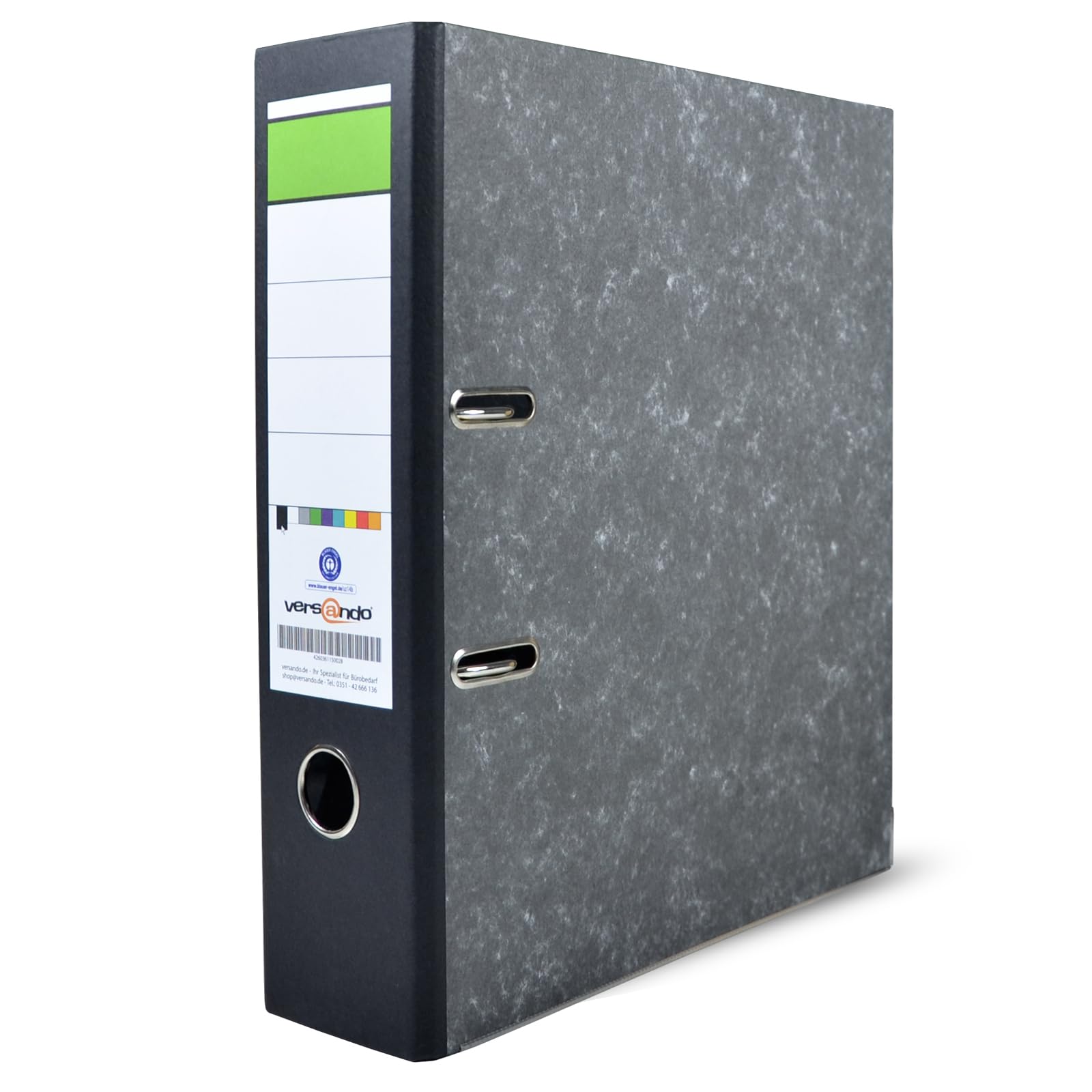 versando Raccoglitore 20X Fascia Verde A4 80Mm Nero/Marmo Nuvole Con | Angelo Blu, Prodotta In Ue