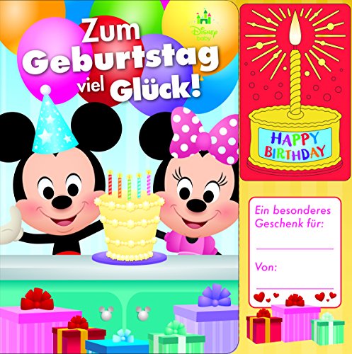 Disney Baby - Micky und Minnie - Zum Geburtstag viel Glück! - Geburtstags-Soundbuch mit 1 Melodie und leuchtender Kerze - Pappbilderbuch für Kinder ab 12 Monaten