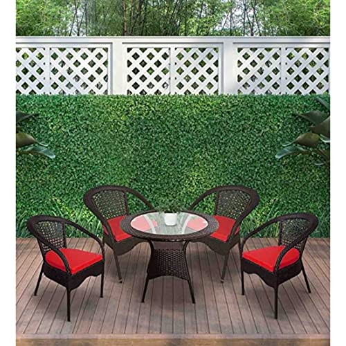 Image of Indiid Homes D-8 Indoor Outdoor Living Room Balcony Garden(4Chair + 1Table)| Furniture Set| Coffee Chair Table Set|