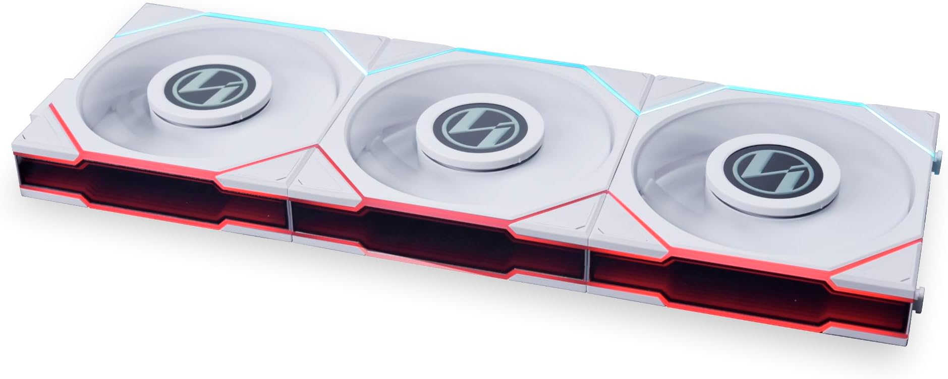 Lian Li UNI FAN TL LCD 120mm Reverse Flow, PWM, RGB Triple Fan Pack - White | Customisable Display | High Performance