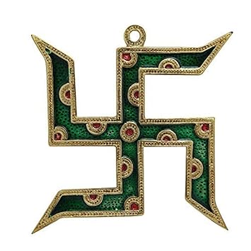 DreamKraft Metal Meenakri Swastik Door Hanging Toran for Home Decor and Gift Purpose
