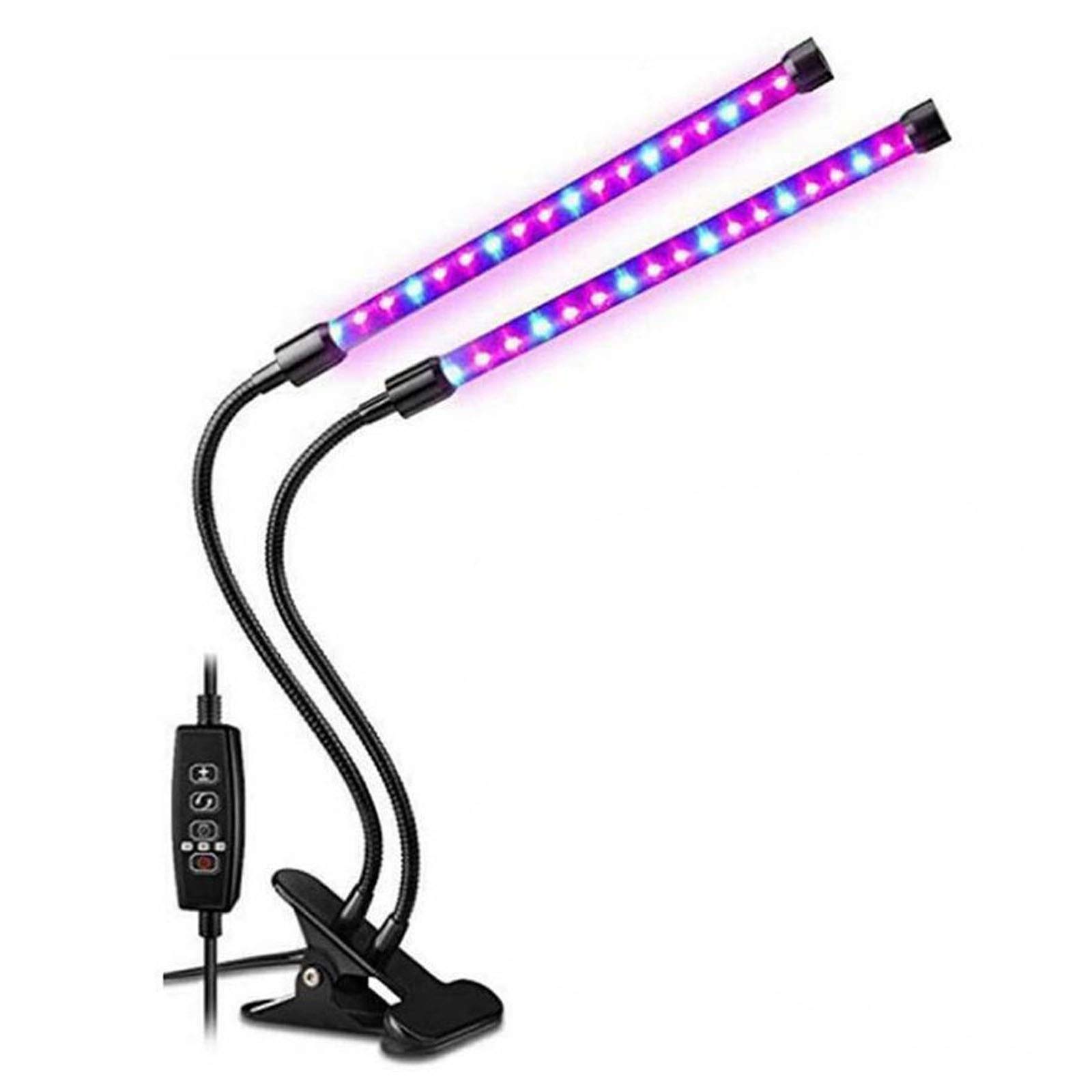 Luz de Cultivo de Plantas de 80 W, luz de Planta LED de Doble Cabezal, 9 Niveles Regulables, 3 Modos de Temporizador (3H/9H/12H), Utilizada para la germinación de Plantas, floración a Fruta