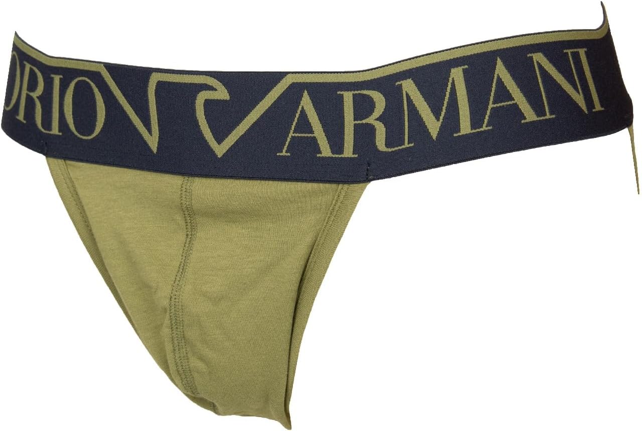 Emporio Armani men's jockstrap elastic briefs visible stretch cotton underwear item 111579 4F516