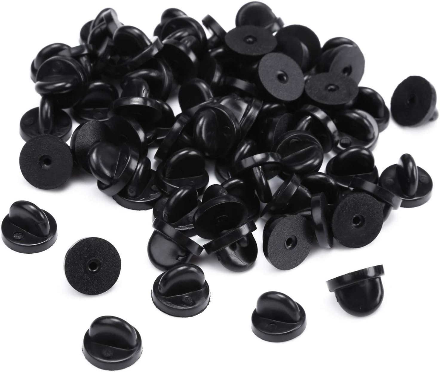 25pcs Rubber Pin Backs Pin Cap Keepers Replacement for