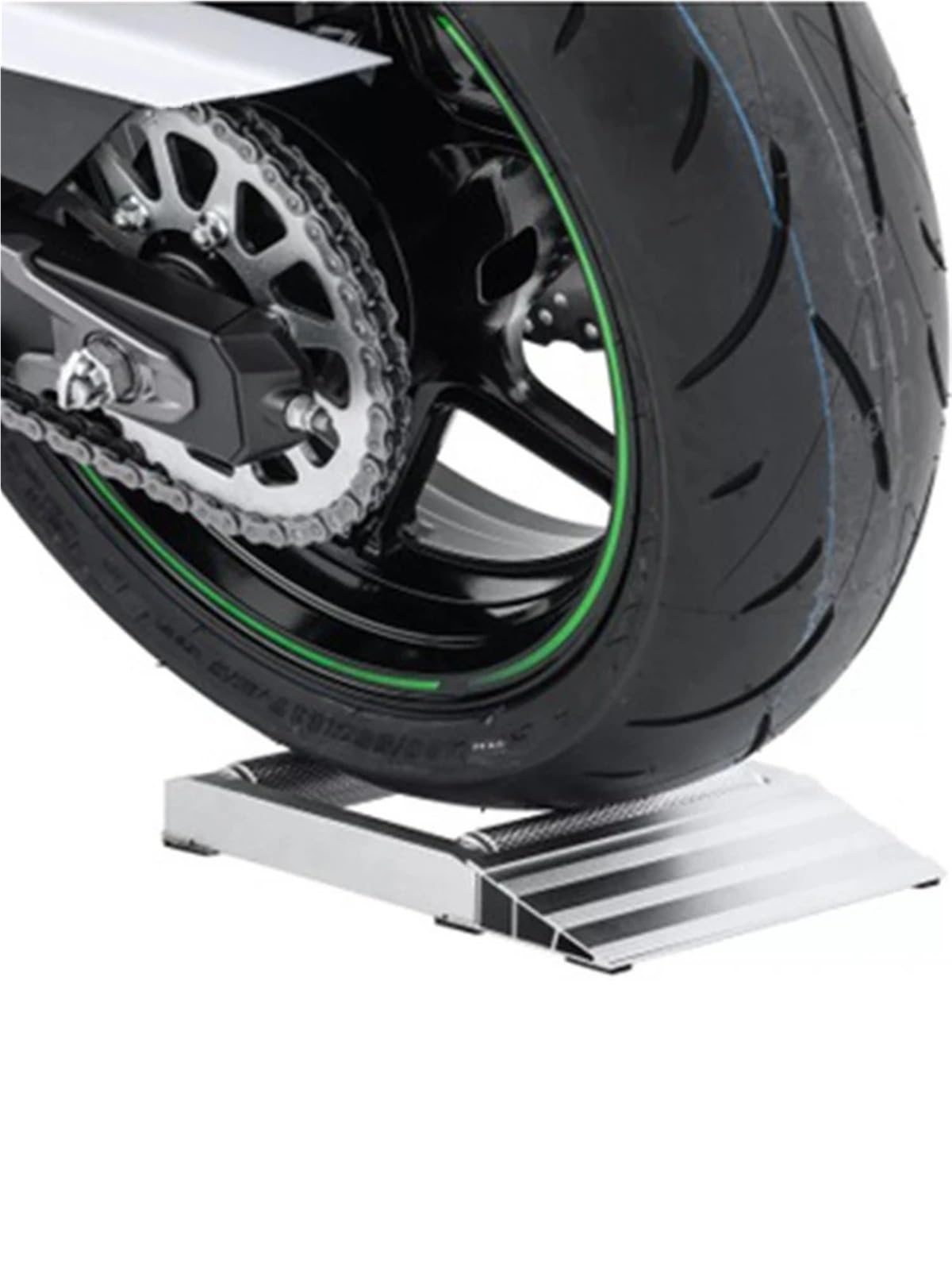adapter podpórki Stojak do czyszczenia opon motocyklowych Aluminiowy przenośny stojak Łańcuch koła Smarowanie półki Trwały podnośnik(Silver)