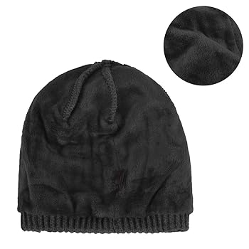 Women's Soft Knitting Visor Beanie Winter Hat with Brim
