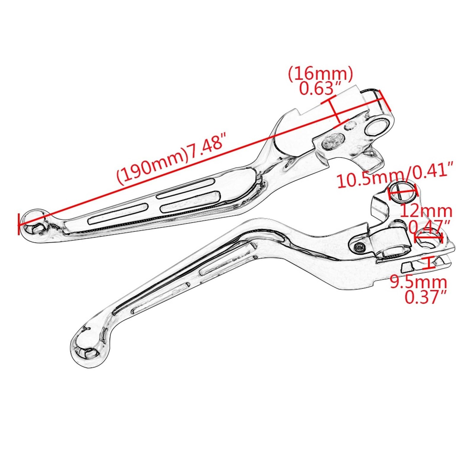 Courte De Frein d'embrayage Leviers Réglables pour Road King pour Dyna pour Softail Fat Boy 1996-2017 Levier De Frein d'embrayage Moto en Aluminium Noir