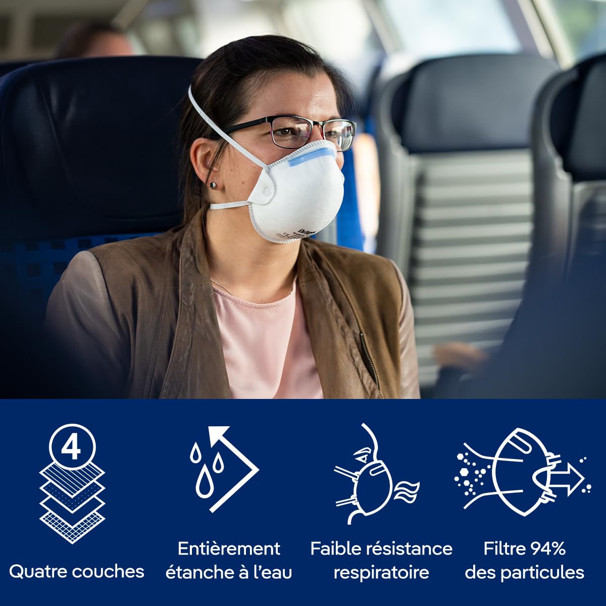 Dräger X-plore 1320 FFP2 Masque de protection respiratoire - Lot de 20