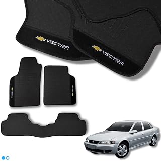 Jogo de Tapetes Automotivos Emborrachados para Vectra 1997 - 1998 - 1999 - 2000 - 2001 - 2002 - 2003 - 2004 - 2005 - 03 peças