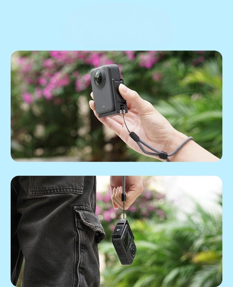 Staffa a forma di L compatibile con DJI Osmo 360, con attacco da 1/4", interruttore di scatto orizzontale/verticale veloce (versione aggiornata)