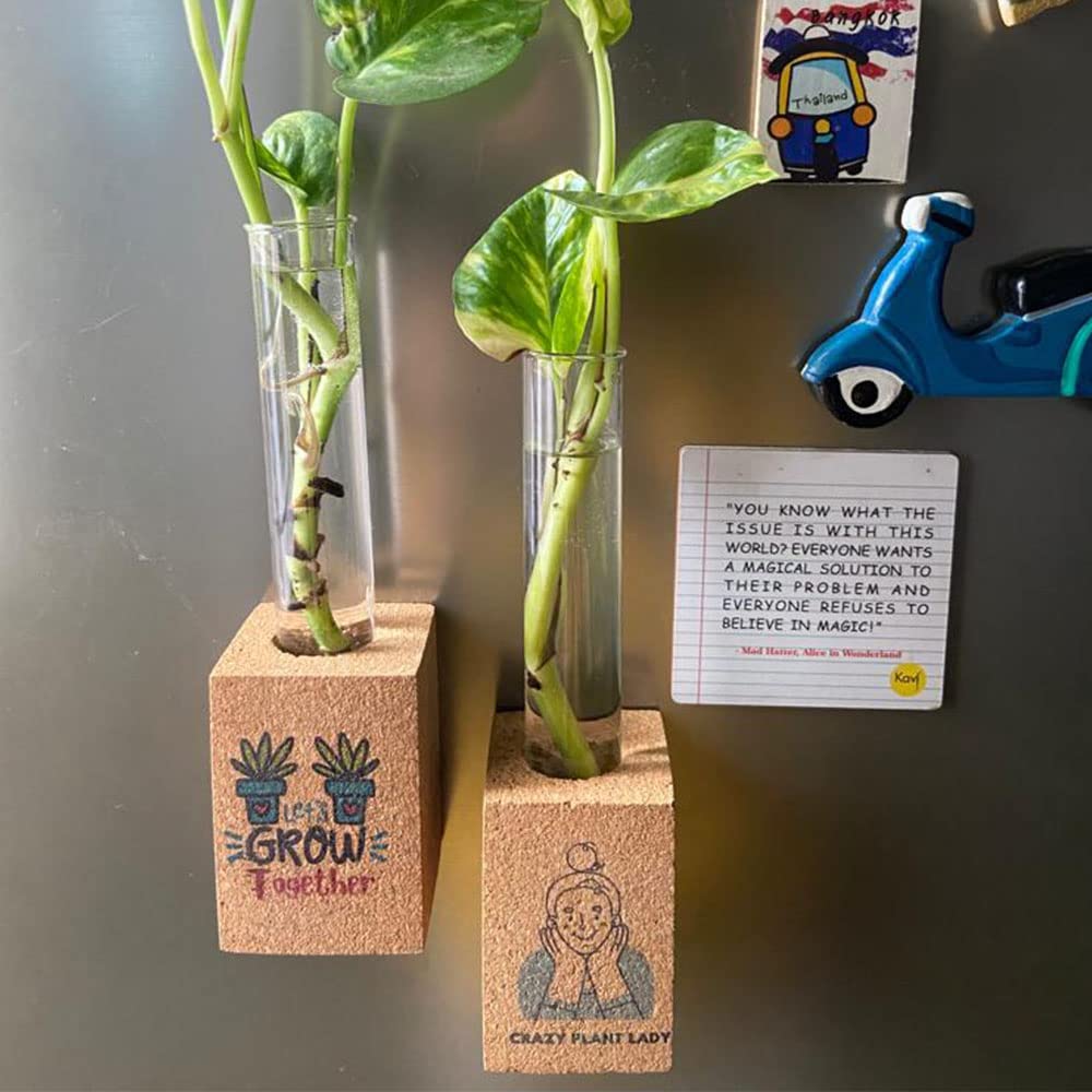 Kavi The Poetry-Art Project Cork Magnetic Planter Table Cork Planter Unique Table Desktest Tube Planter Stand For Indoor Plants With Strong Magnet Set Of 2 (Sky Blue) (B0BNBW7GZG) Amazon Price History, Amazon Price Tracker
