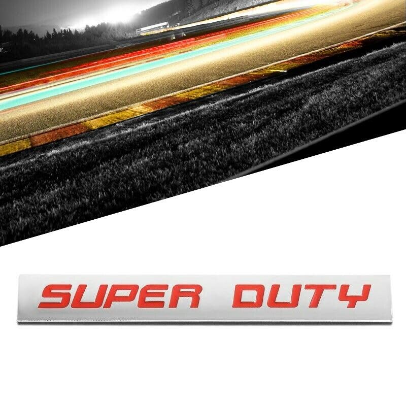 Image of Car Bike 3D Logo Aluminium Alloy Metal /Superior Plastic Emblem Badge Sticker Decal New (Chrome Red Super Duty)