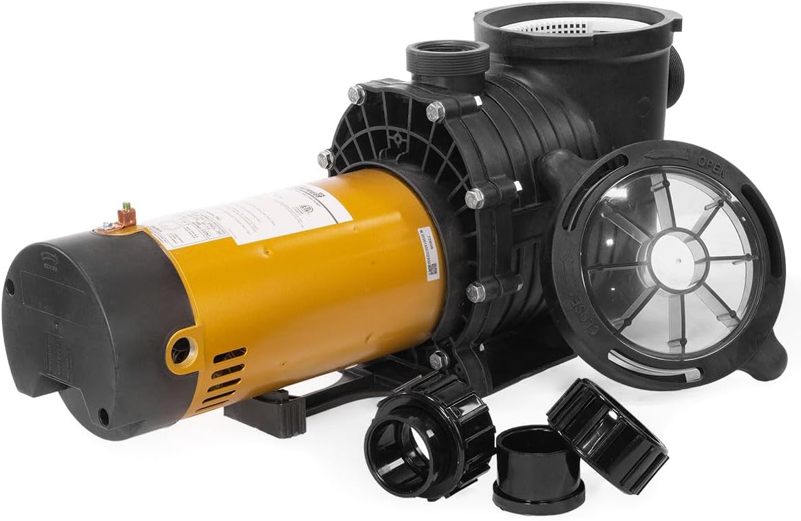 In-Ground Swimming Pool Pump Spa 1.75HP Dual Speed High Flow 5,280 GPH 1.5" NPT w/ Slip-On Fitting Included, Filter Basket, 230V