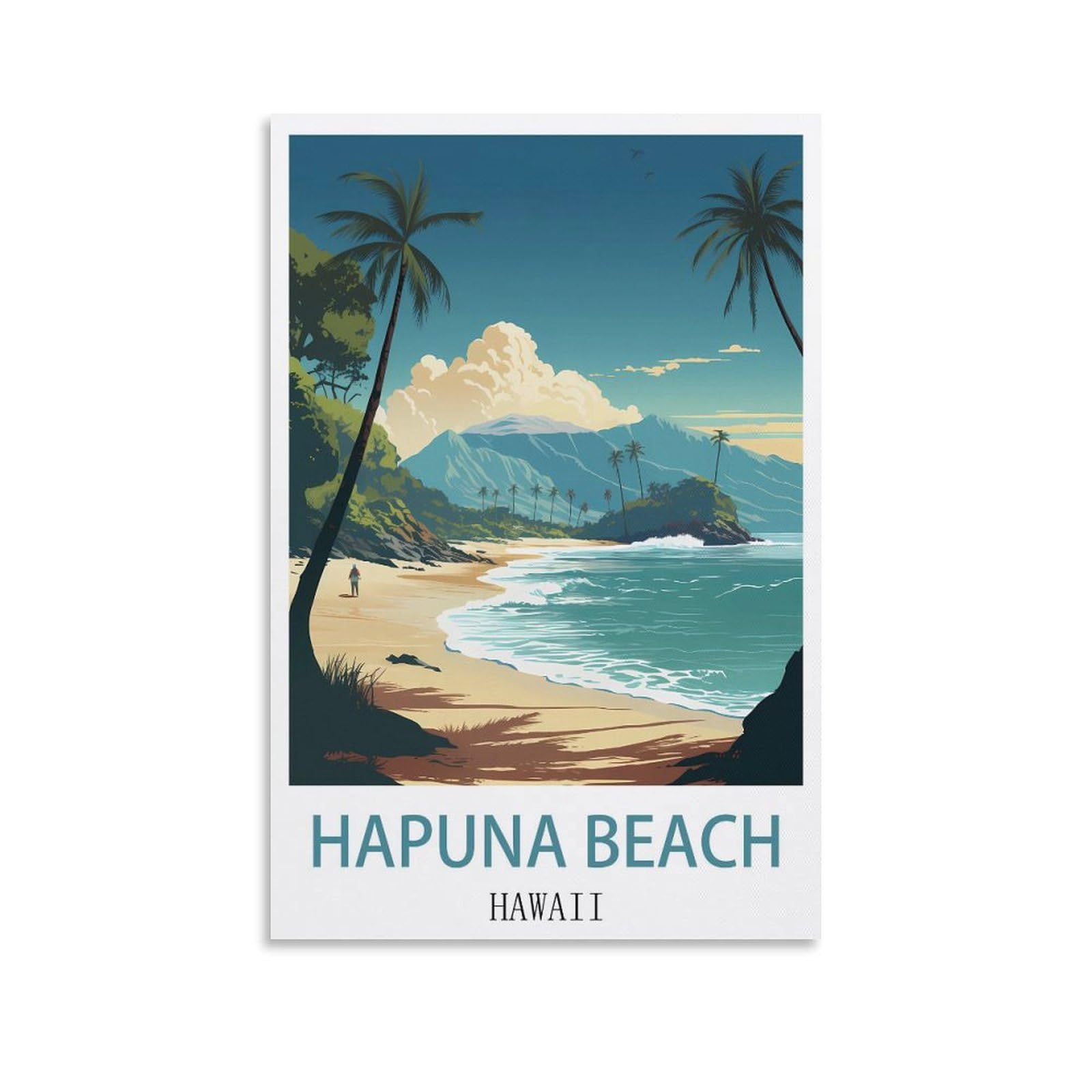 Metal Sign Tin Sign Cave Signs Art Plaque Poster Wall Decor for Home Kitchen Bar Club Coffee Shop Orchard Decoration Hapuna Beach Hawaii Posters 15x30cm