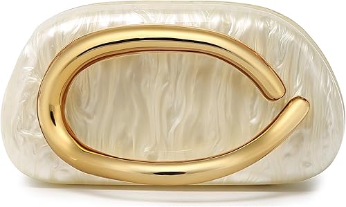 Vista 20 de Bolso cruzado de cadena de moda para mujer, bolso de hombro, bolso de mano acrílico para boda, bolso de noche de concha, clutch formal Un mármol