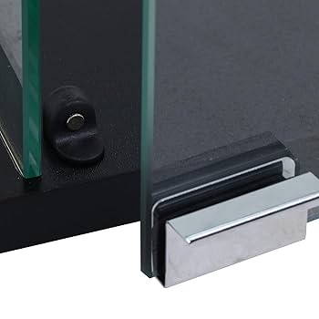 【新品3個セット】コレクションケース ガラス フィギュア3段 棚 ブラック Amazon｜99475 ガラスコレクションケース3段 クリア ブラック 全体