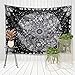 X-morrey wiszący gobelin ścienny, stokrotka czarna koc ścienny, sypialnia tło dekoracja ścienna lub obrus kuchenny (140 x 190 cm, stokrotka czarna)