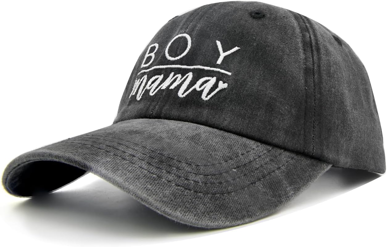 Waldeal Women's Embroidered Baseball Cap Boy Mama Mom Gift Vintage Distressed Dad Hat - Image 7