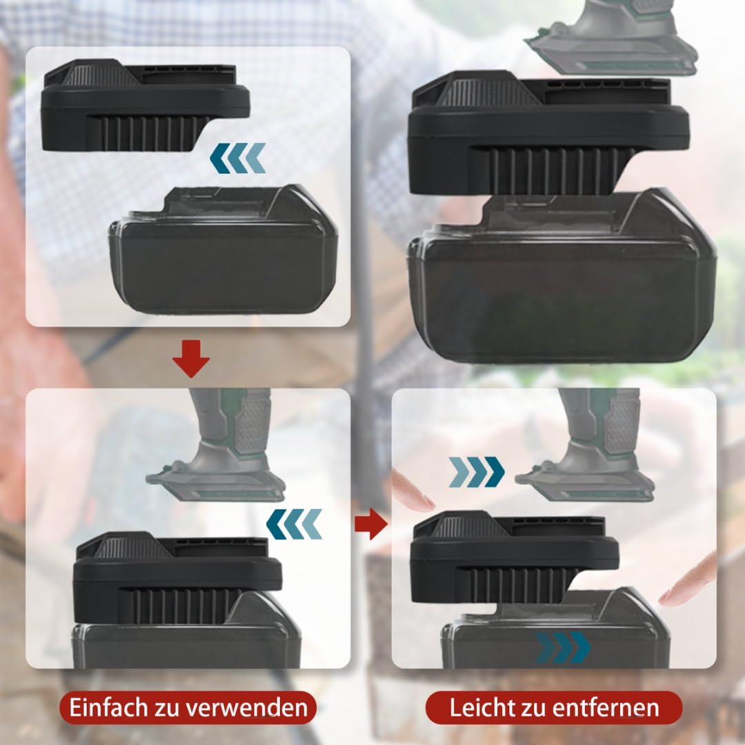 MT18PAR - Adattatore per batteria Makita da 18 V, per utensili elettrici Parkside, convertitore per batteria Makita da 18 V, funziona per Parkside 20 V, senza cordless Power