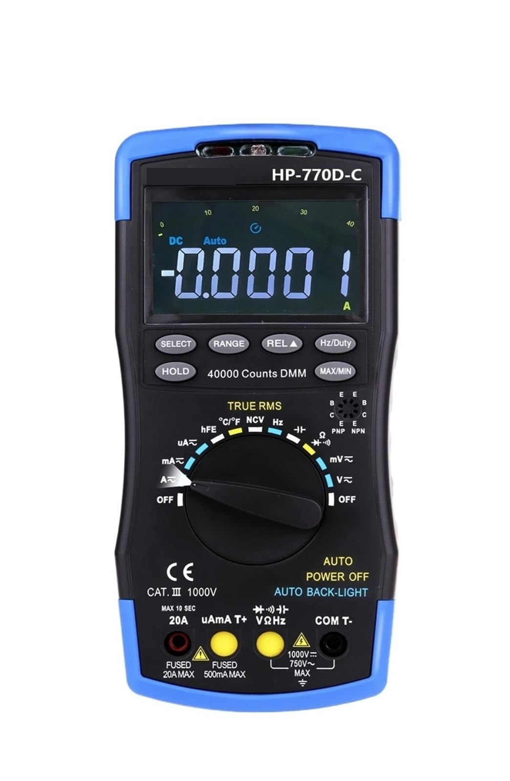 Multimètre numérique LCD HP-770D-C pour tester vos condensateurs - 4