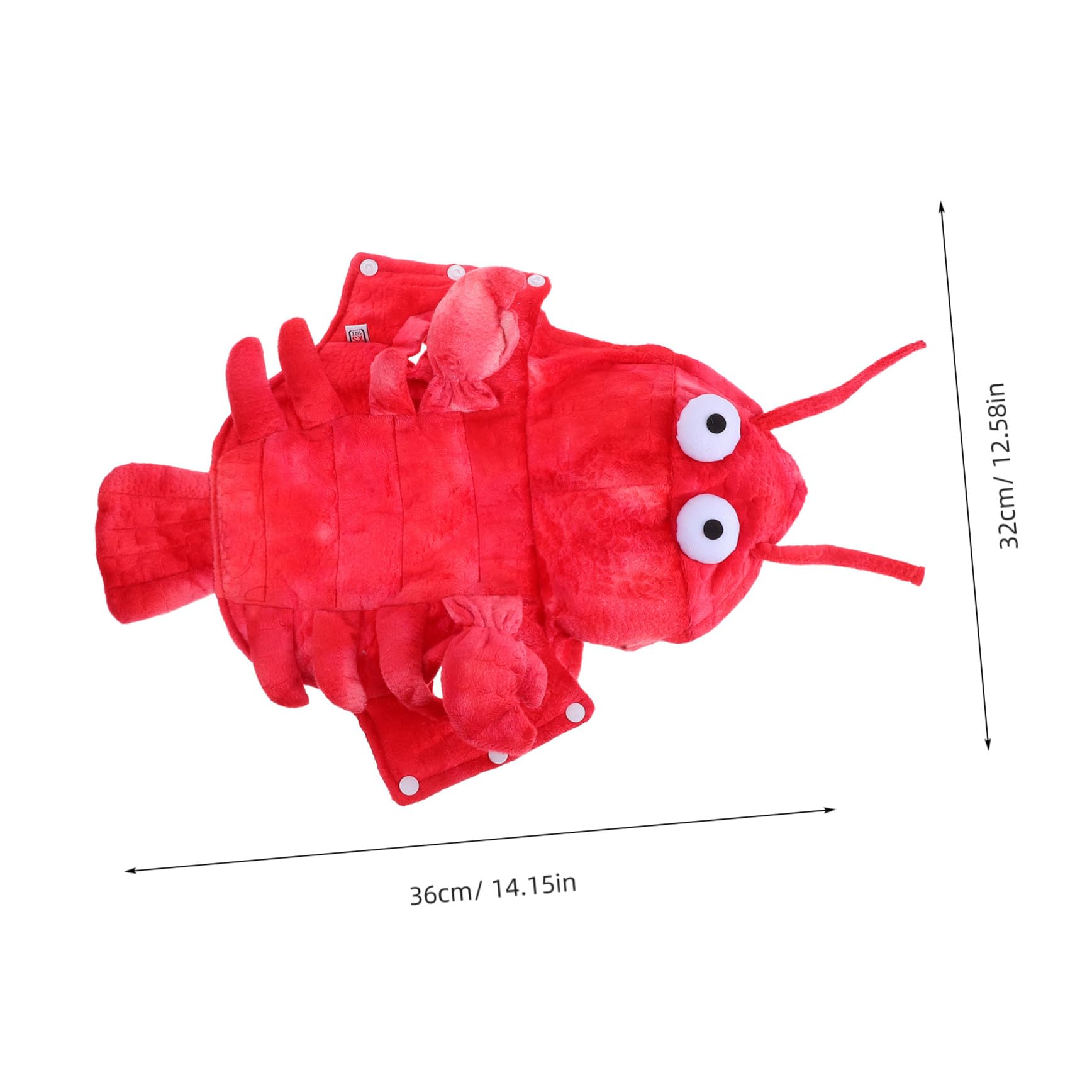 KOMBIUDA Costume Halloween Cane Rosso Forma di Aragosta in Xs Abbigliamento per Cani Piccoli Vestito Divertente e Caldo per Feste Autunnali e Invernali