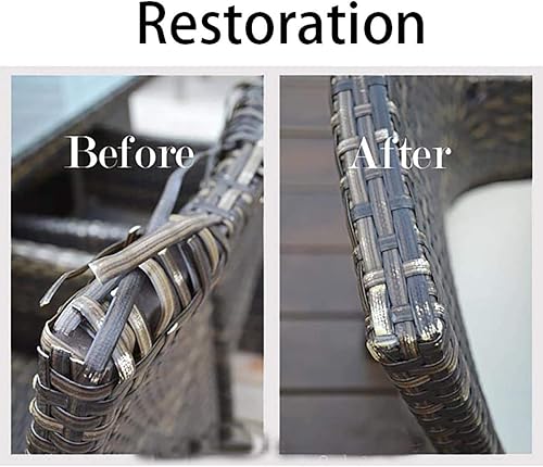 Miniatura 3 de Kit de reparación de mimbre, material fijo de ratán sintético en relieve, cinta plana impermeable de plástico para muebles de jardín y patio y silla