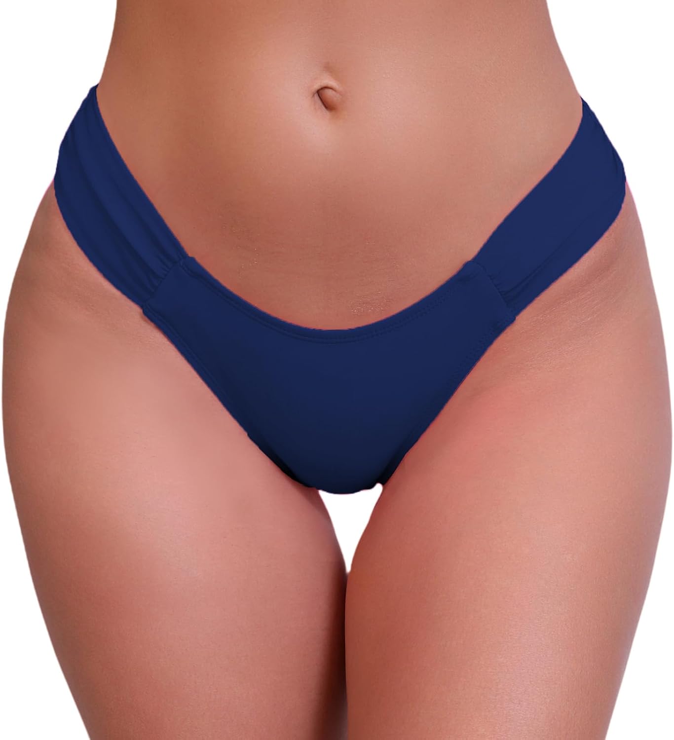 Halcurt Women's Mid Waisted Bikini Swimsuit Bottoms Full Coverage Swim Bottoms