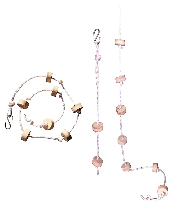 Homecute Climbing Rope for Kids, Kids Climbing Rope with 7 Wooden Knot