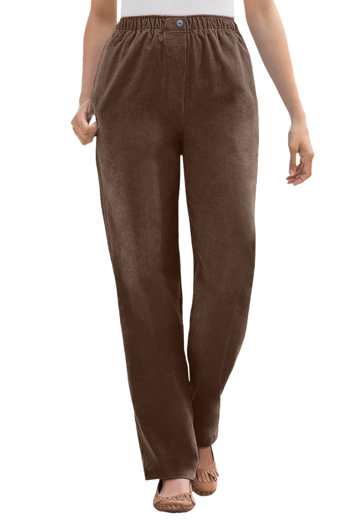 Woman Within Plus Size 7-Day Corduroy Straight-Leg Pant