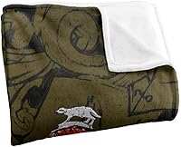 Vista 3 de Manta de Harry Potter, 50 x 60 pulgadas, diseño de Harry Potter House Crest Hufflepuff sedoso al tacto, manta súper suave