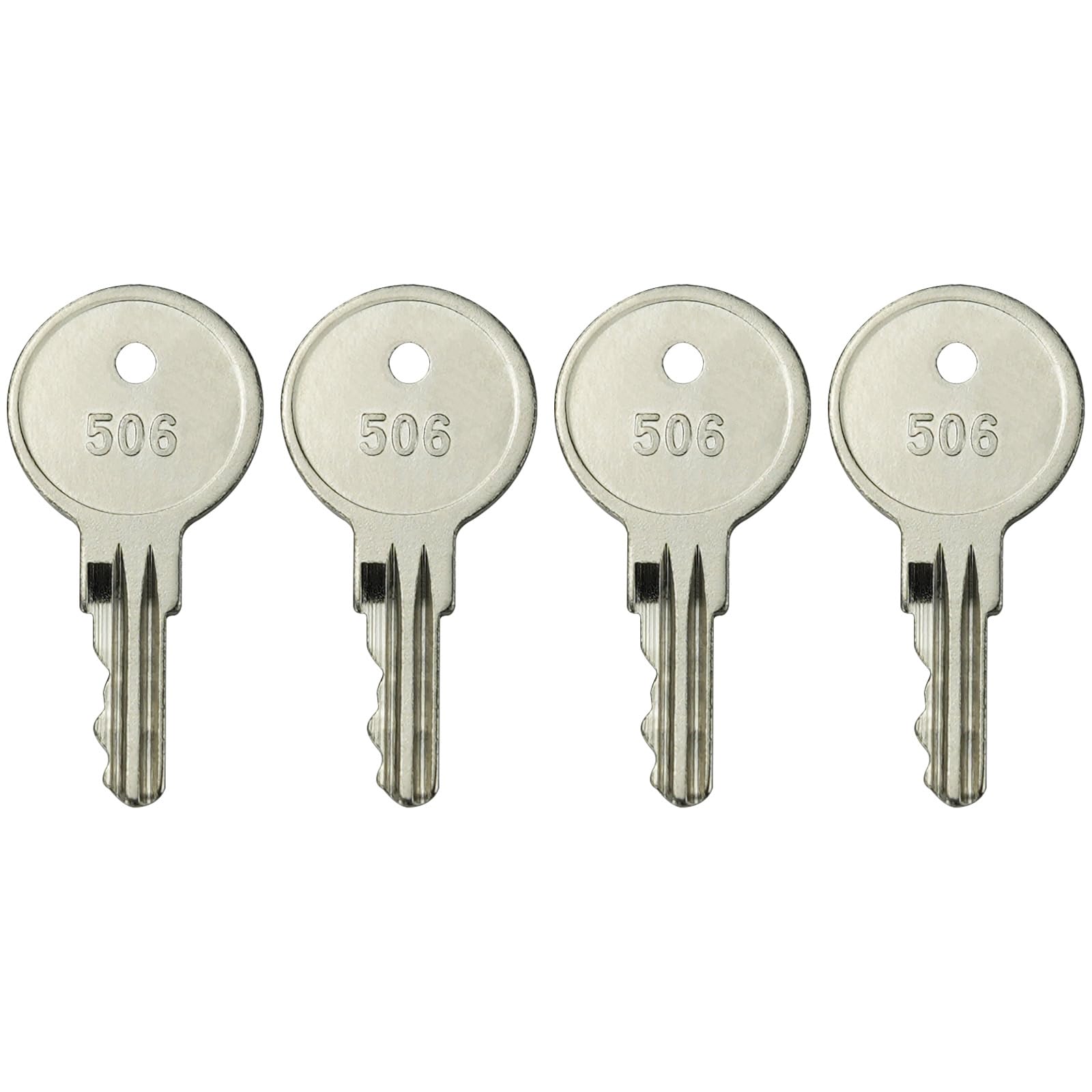 4-Pack CH506 Replacement Keys for Truck Tool Box RV Compartment Lock Keys Silver Code 506