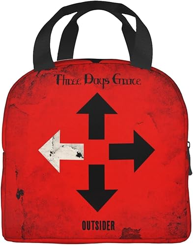 Miniatura 2 de Three Rock Days Band Grace Lunch Box Lunch Tote Bag Reusable Thermal Lunch Cooler Bag Leakproof Insulated Lunch Handbag With Front Zipper Pocket For