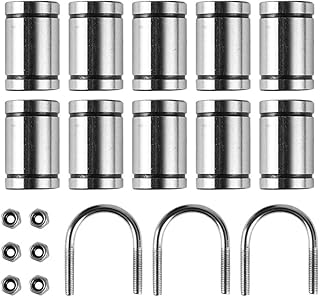 iplusmile Acessórios Parafusos de impressora 3D LM8UU Rolamento Aço Inoxidável Parafuso U Parafusos de Bloqueio de Hardware de Impressora 3D Compatível com Espaçadores de Impressora 3D Prusa i3/ /3D