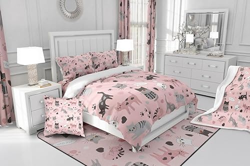 Miniatura 4 de Manta kawaii para sofá manta de vellón con temática de animales pequeños manta de sherpa con diseño de animales pequeños manta de tamaño individual