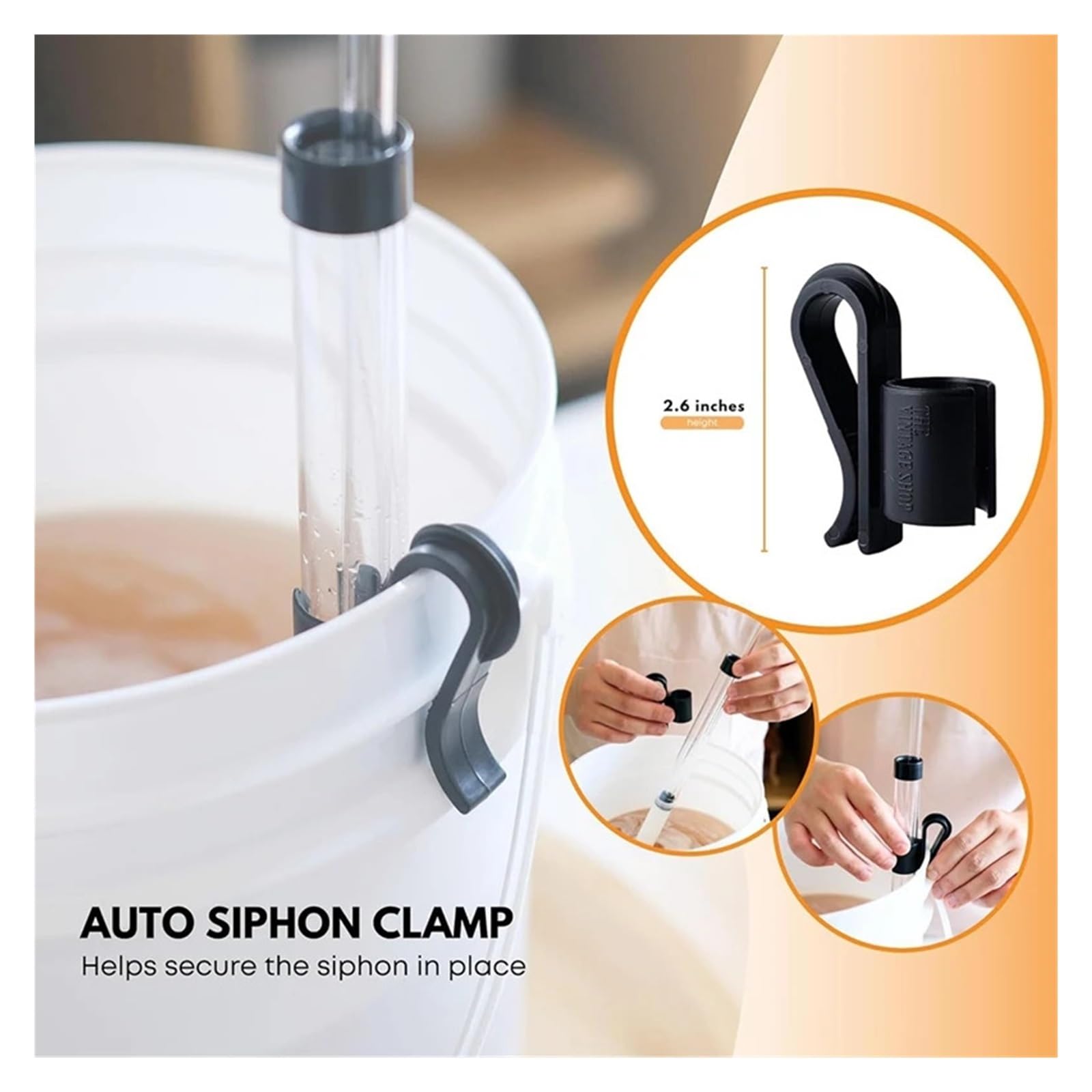 Home Brewing Kit Set sifone Automatico da 3/8 Pollici con Morsetto Kit sifone for imbottigliamento Tubo da 6,5 ​​'ft con Tubi in plastica for Uso Alimentare for Birra Accessori per Il Vino