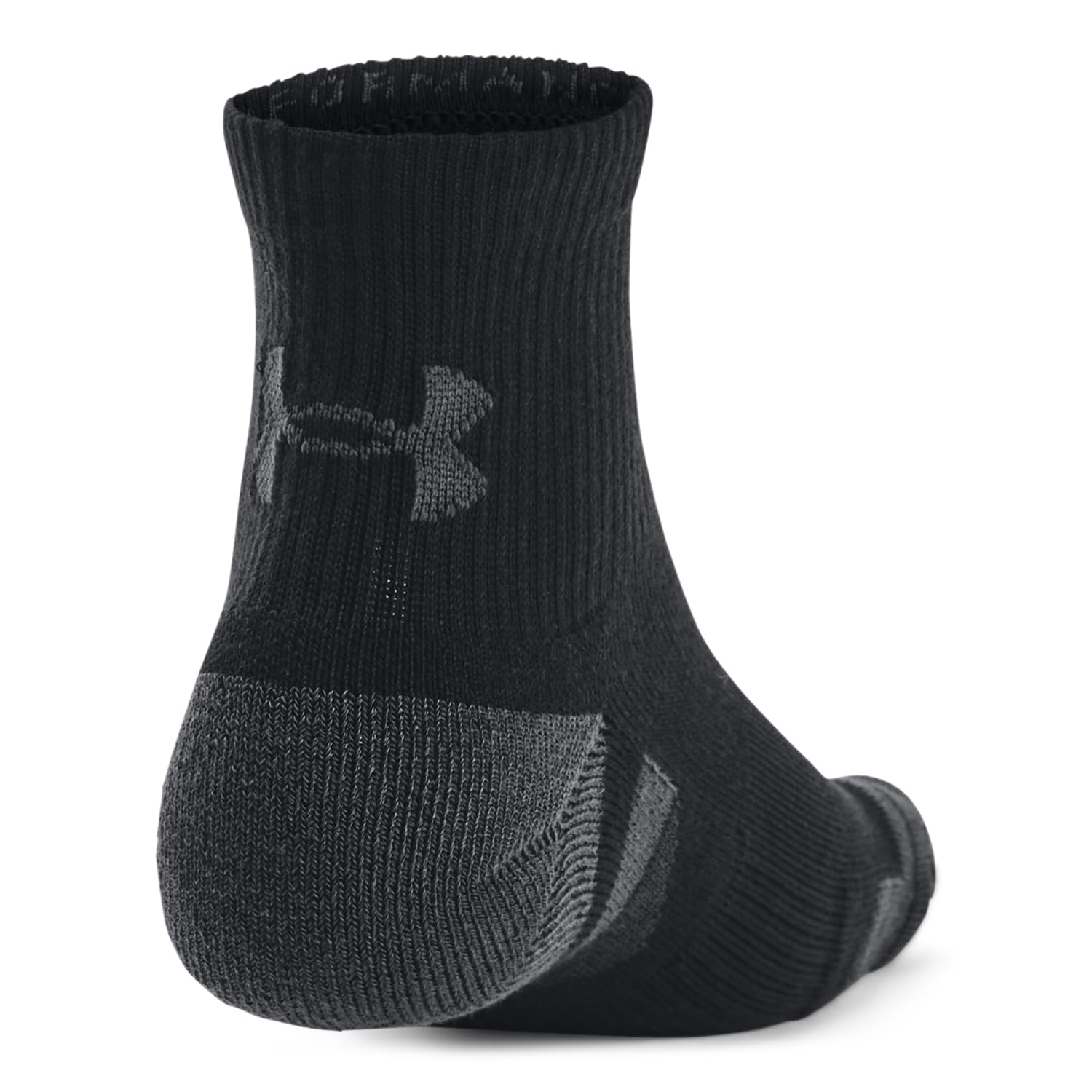 Under Armour UA Performance Tech 3pk Qtr, Black, MD, Black / Black / Jet Gray - Image 3