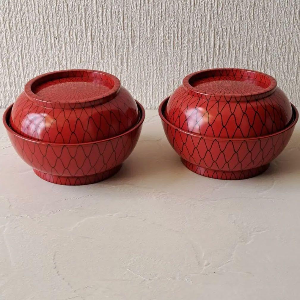 中国剔紅堆朱内七宝花文蓋物V7937