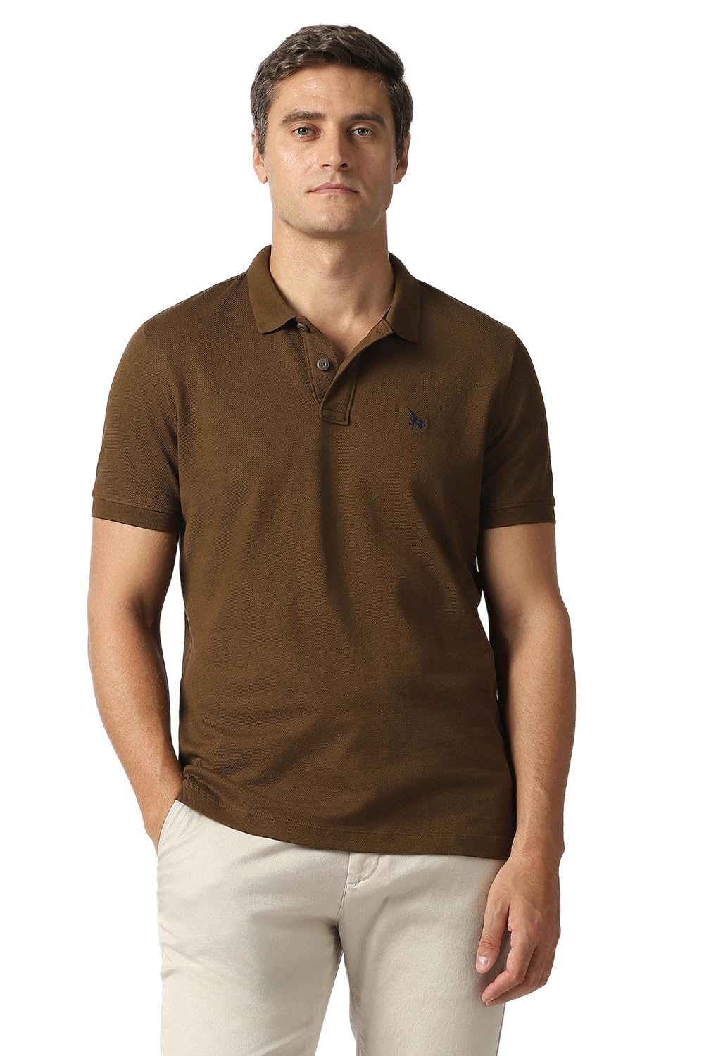 Van Heusen Men's Solid Regular Fit T-Shirt-picture-26