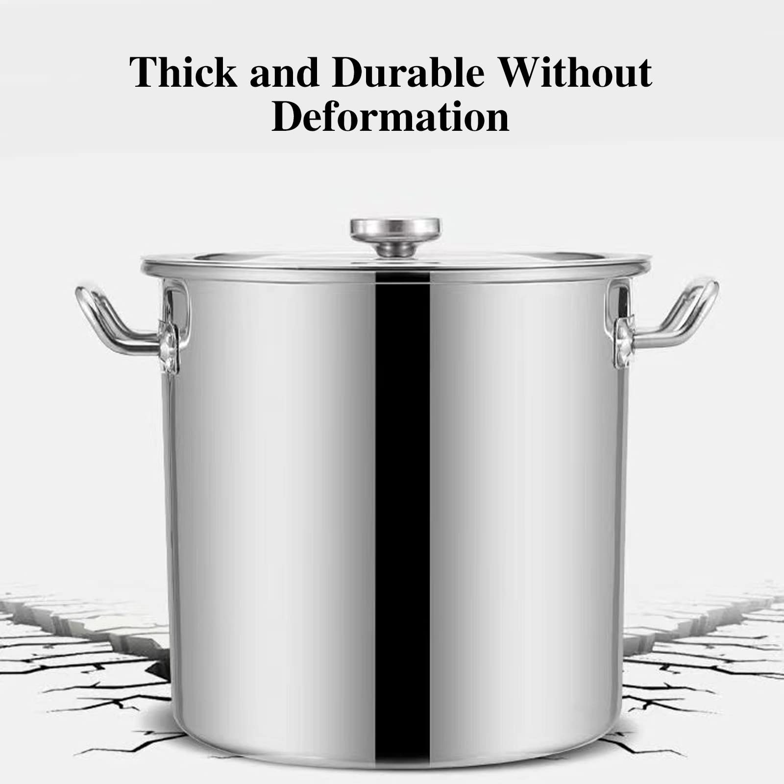 Amazon｜寸胴鍋 業務用ステンレス寸胴鍋 大容量 蓋付き ステンレス製IH