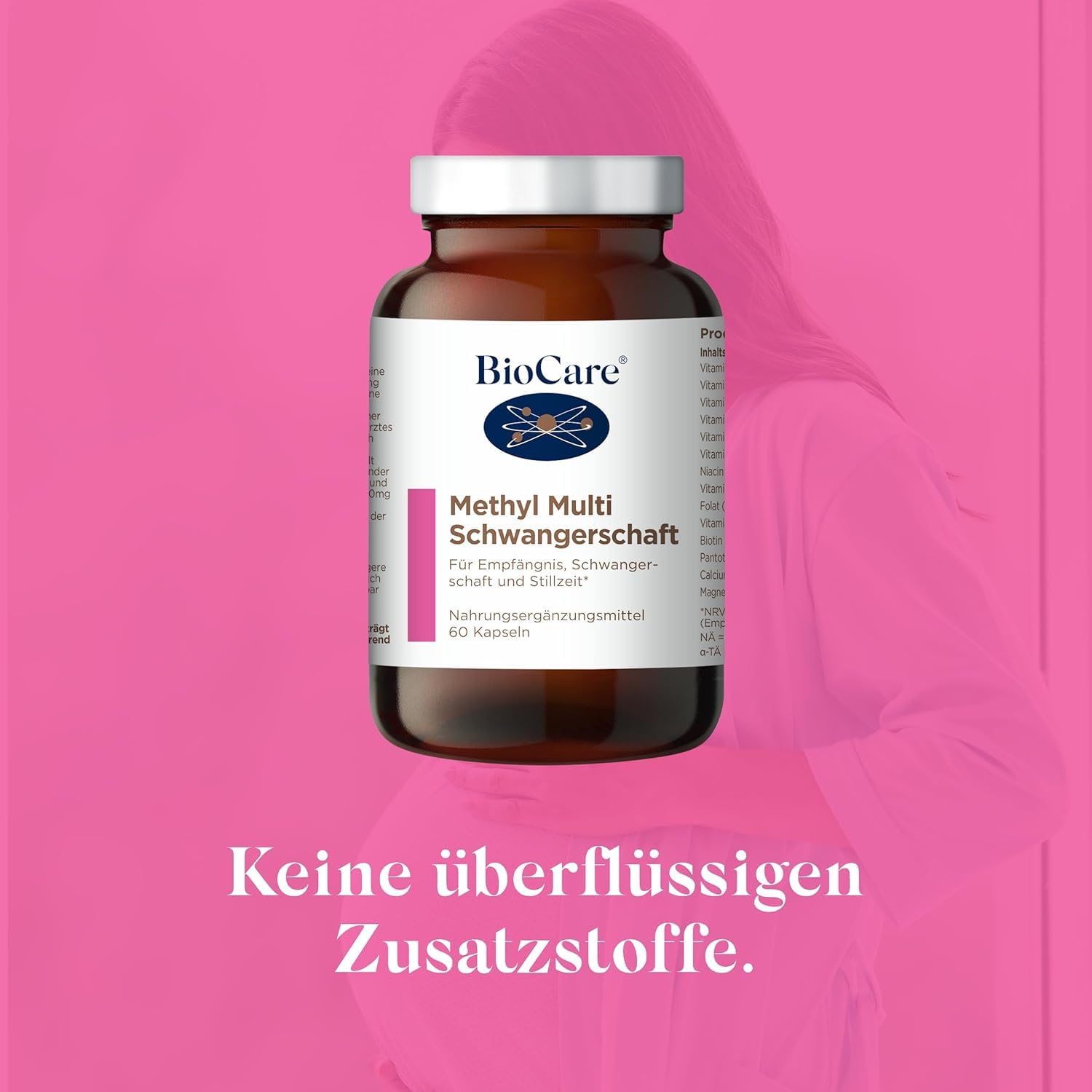 BioCare Methyl Pregnancy Multinutrient, 60 Kapseln | Mit Folsäure, Zink und Vitamin B12, Für Empfängnis, Schwangerschaft & Stillzeit