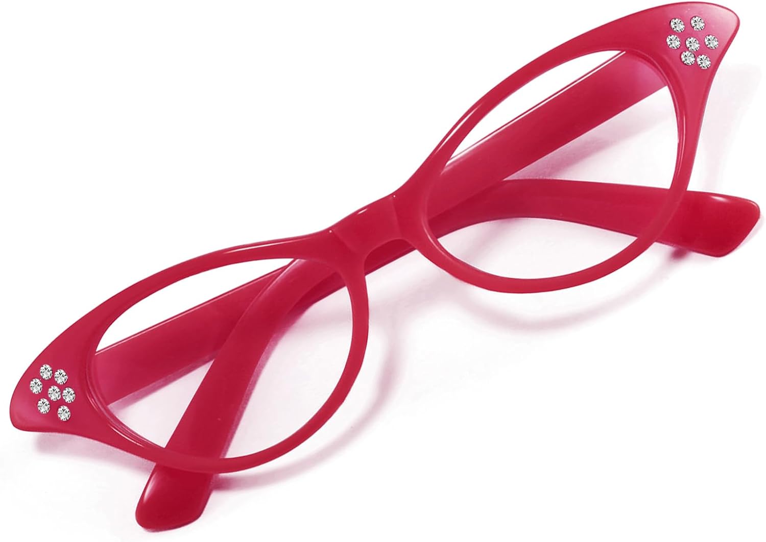 Costume Glasses Cat Eye Glasses With Rhinestones 50s Outfit For - Main Image