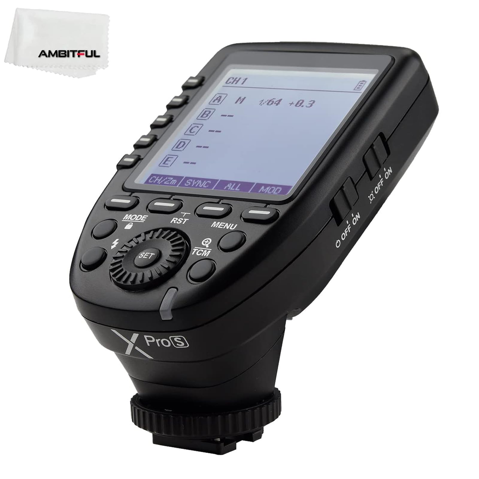Godox Xpro-S TTL 2.4G Wireless High Speed Sync 1/8000s X System HSS Flash Trigger-Manual Function Large Dot Matrix LCD 5 dedicated Group Buttons, 11 Customizable Functions for Sony Cameras