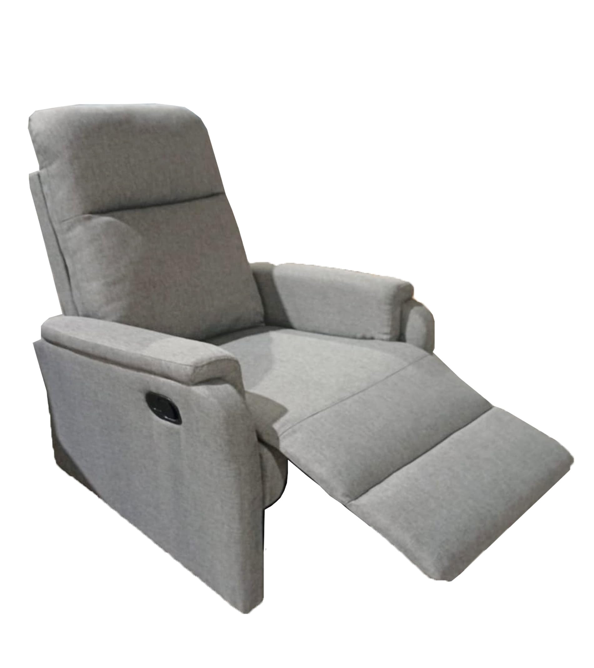 SWEET SOFA® Sillón Relax Roid 102x76x80 cm – Sofá Individual Butaca Reclinable con Palanca y Reposapiés Elevable, Tapizada en Tela Resistente, Ideal para Salón o Zona de Descanso Color Gris
