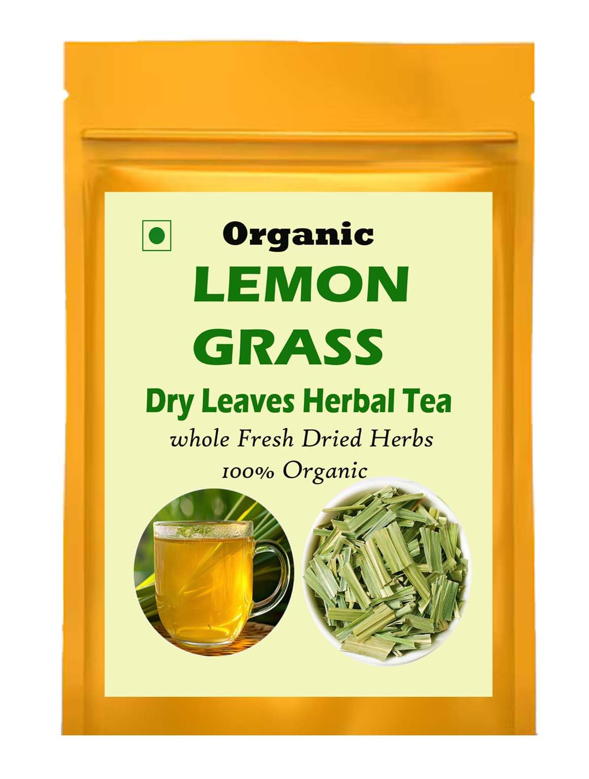 Organic Lemongrass Dry Leaves Herbal Tea, 100g, Whole Fresh Dried Herbs