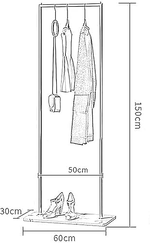 Miniatura 3 de Perchero independiente con base de mármol, perchero nórdico moderno para colgar ropa, ahorro de espacio, barandilla de ropa, sala de estar,