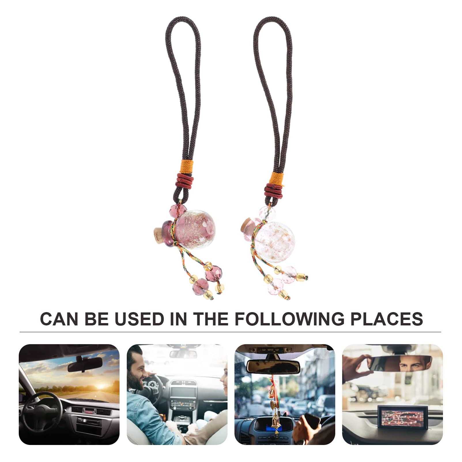 Alipis 5 Sätze Parfümflasche Mit Ätherischen Ölen Bastelzeug Unikal Parfümfläschchen Wischtelgeschenk Jewelry Duales Ladegerät Halskette Glasanhänger Aromatherapie-anhänger 2 Stück * 5